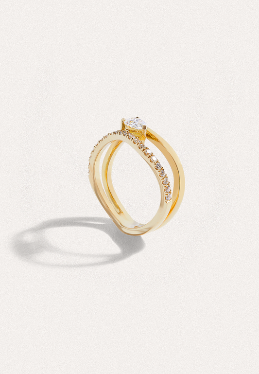 Alcyone Double Band Eternity with Diamonds - Adriana Chede Jewellery London