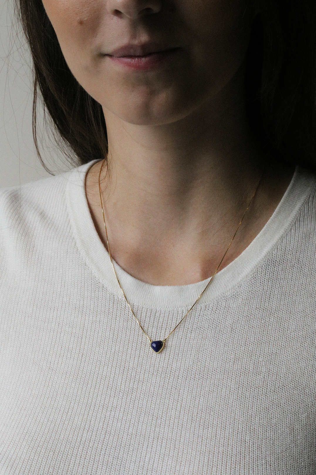 Amor Heart Shaped Lapis Lazuli Necklace - Adriana Chede Jewellery