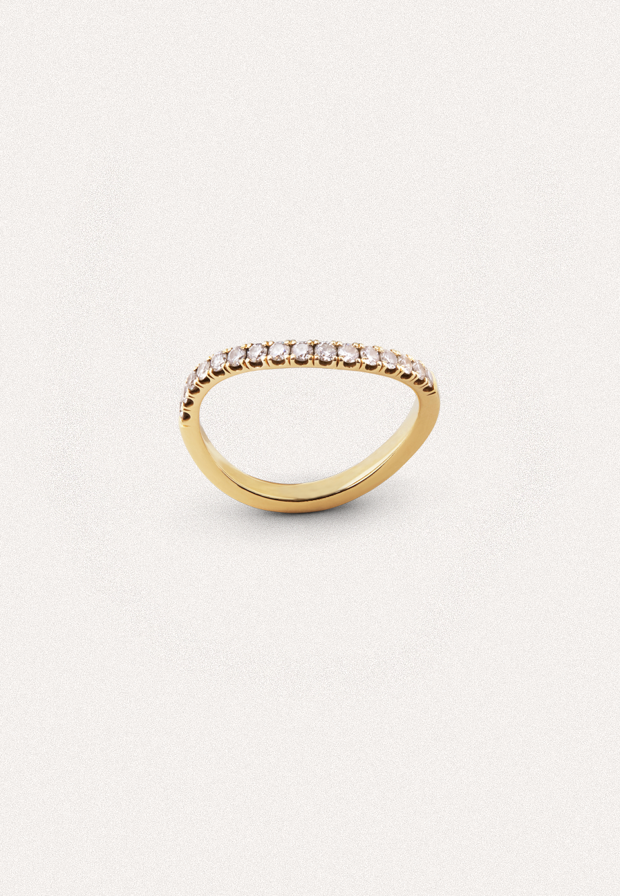 Curved Half Eternity Band - Adriana Chede Jewellery