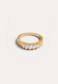 Ribbed Ring with Five Marquise Diamonds - Adriana Chede Jewellery