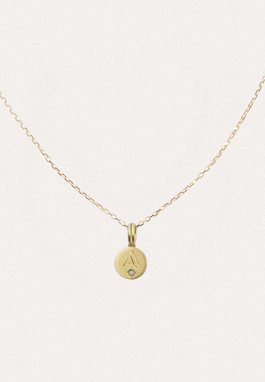 Initial Birthstone Necklace - Adriana Chede Jewellery London