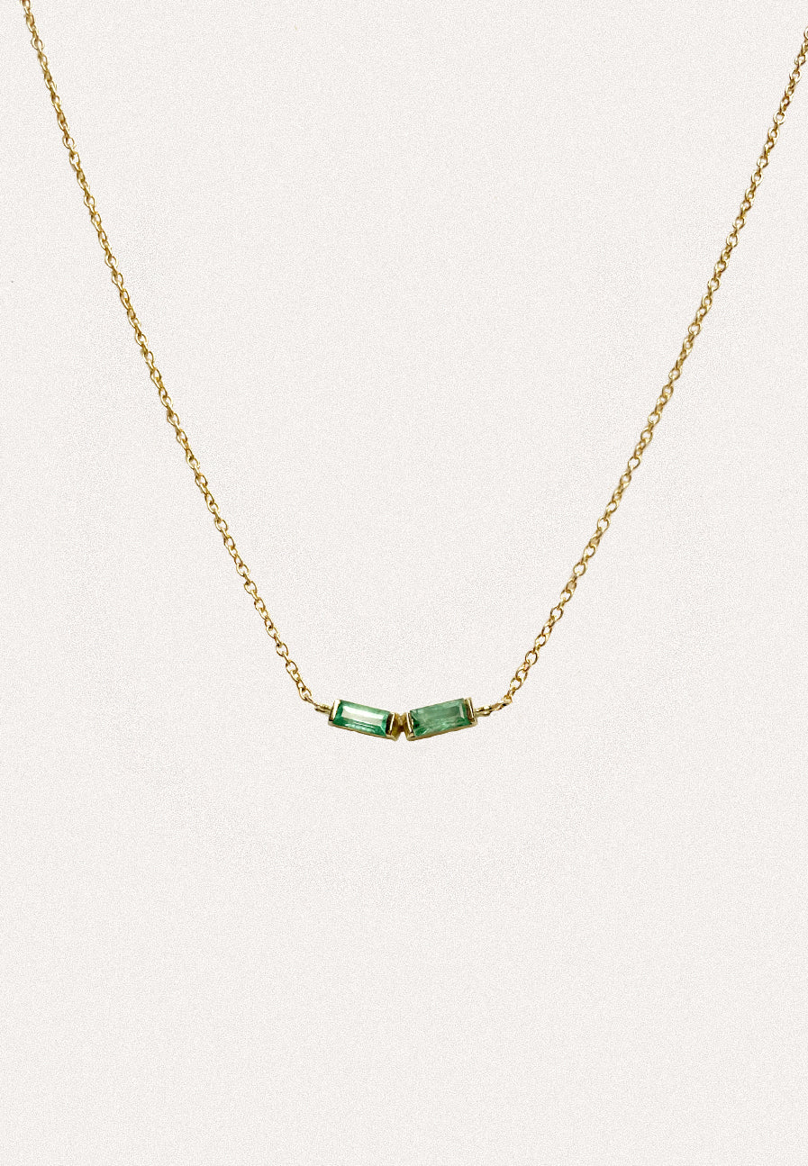 Double Baguette Emerald - Adriana Chede Jewellery